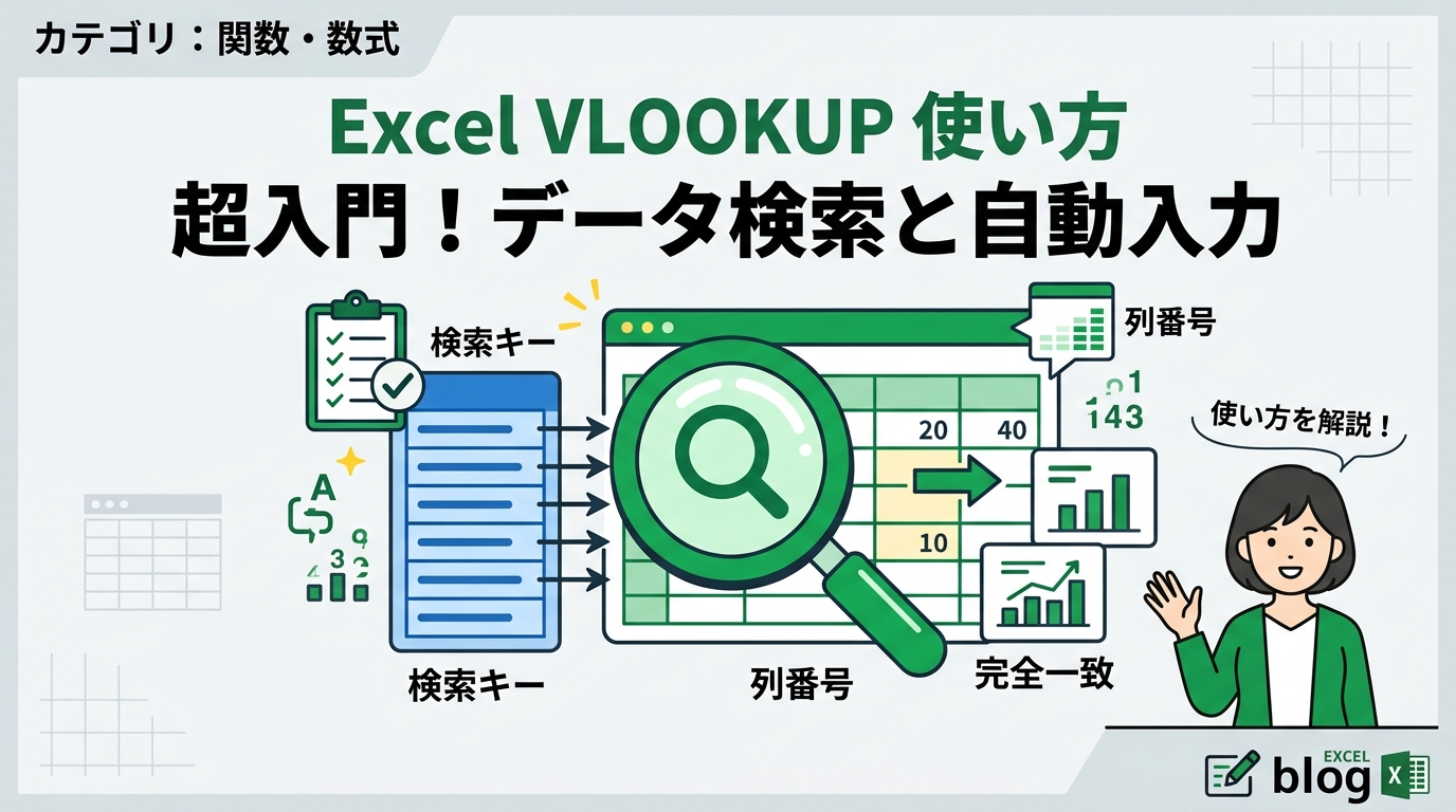 VLOOKUP 使い方 アイキャッチ画像