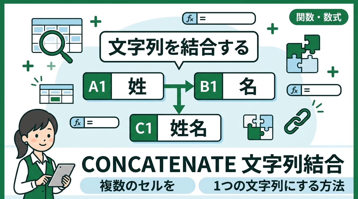 CONCATENATE 文字列結合 アイキャッチ画像