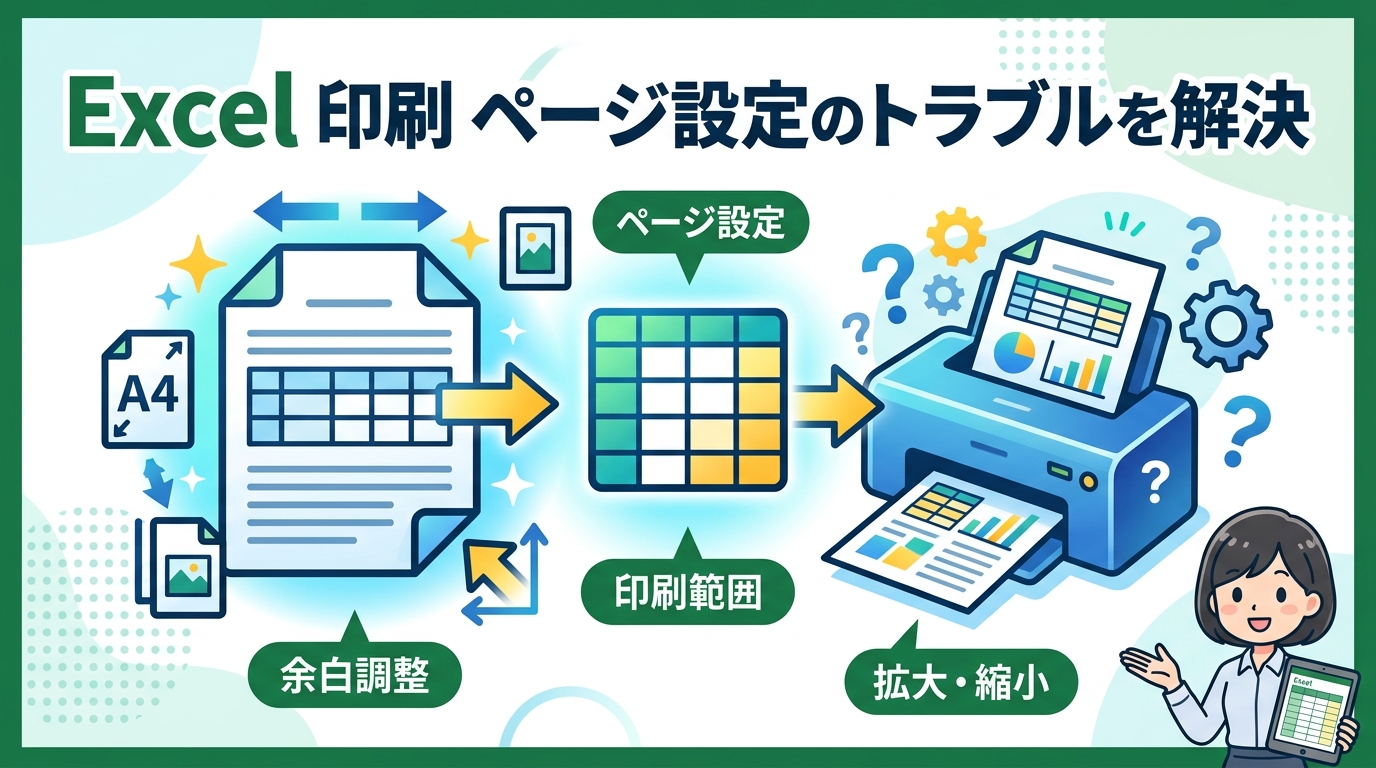 Excel 印刷 ページ設定 アイキャッチ画像