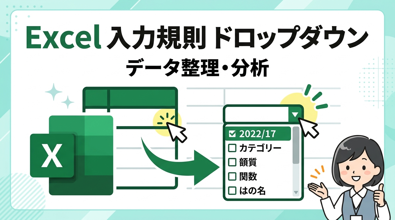 Excel 入力規則 ドロップダウン アイキャッチ画像