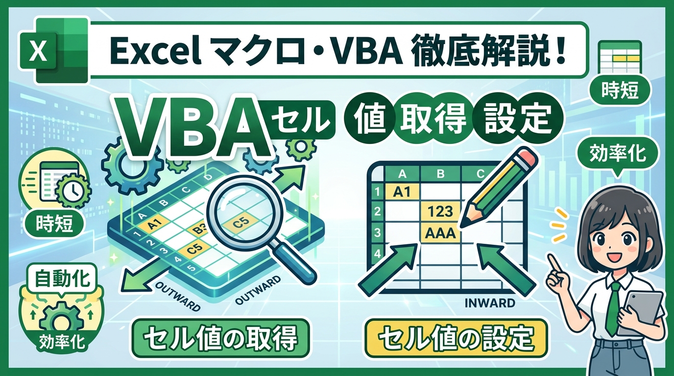 VBA セル 値 取得 設定 アイキャッチ画像