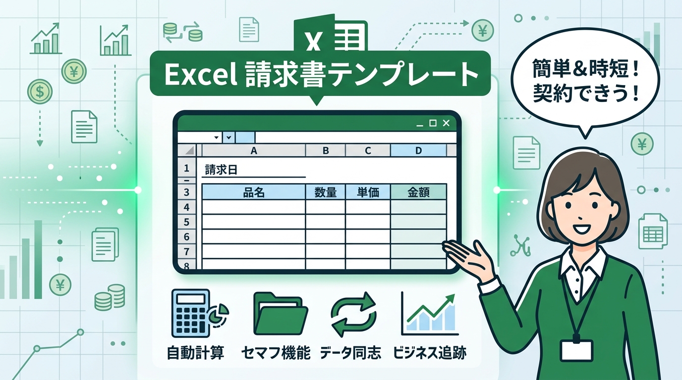 Excel テンプレート 請求書 アイキャッチ画像
