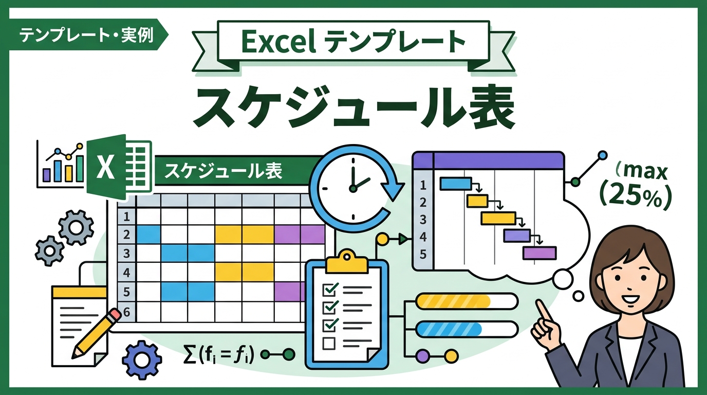 Excel テンプレート スケジュール表 アイキャッチ画像
