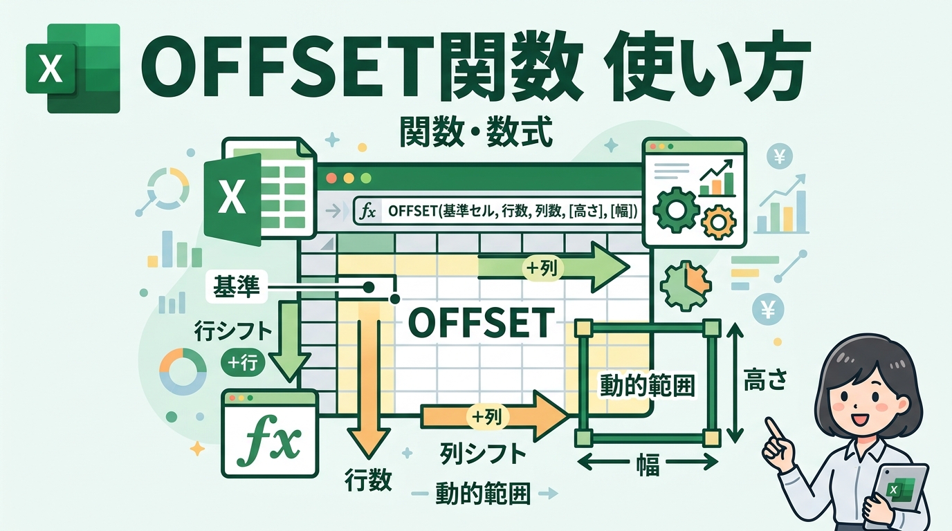 OFFSET関数 使い方 アイキャッチ画像