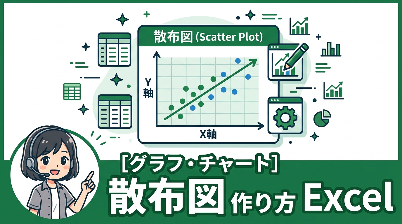 散布図 作り方 Excel アイキャッチ画像