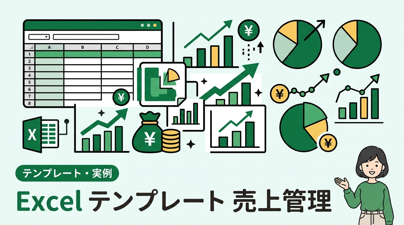 Excel テンプレート 売上管理 アイキャッチ画像
