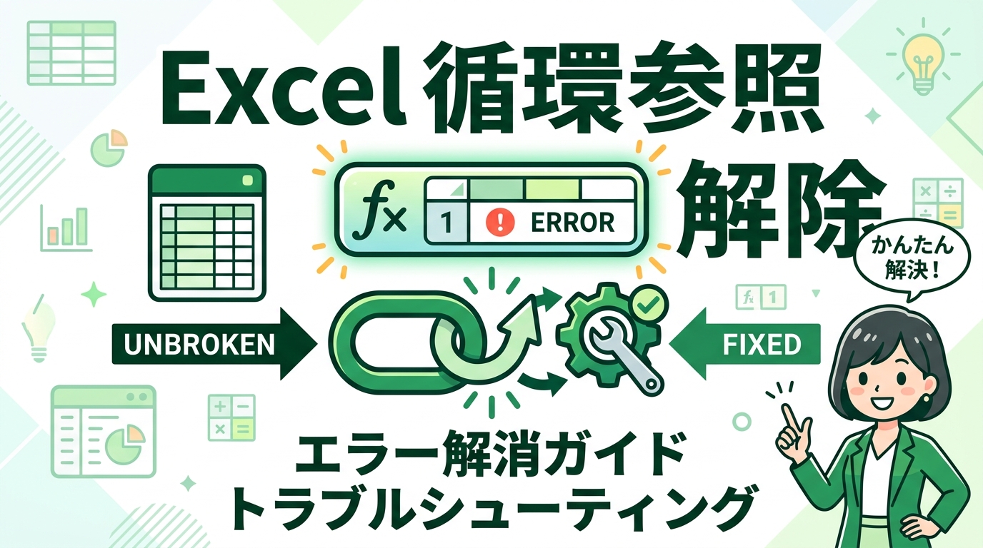 Excel 循環参照 解除 アイキャッチ画像